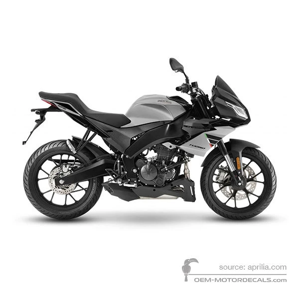 Pegatinas para Aprilia TUONO 125 2023 - Gris • Aprilia Pegatinas OEM
