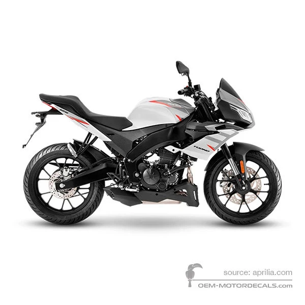 Aufkleber für Aprilia TUONO 125 2023 - Weiss • Aprilia OEM-Aufkleber