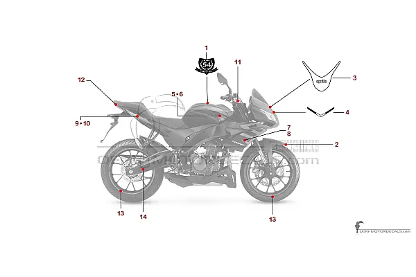Aprilia TUONO 125 2024 - Zwart