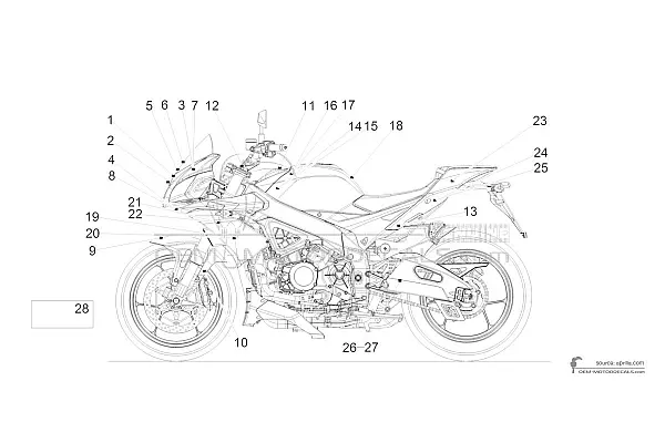 Aprilia TUONO V4 1100RR 2015 - Gray