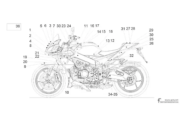 Aprilia TUONO V4 1100 FACTORY 2015 - Gray
