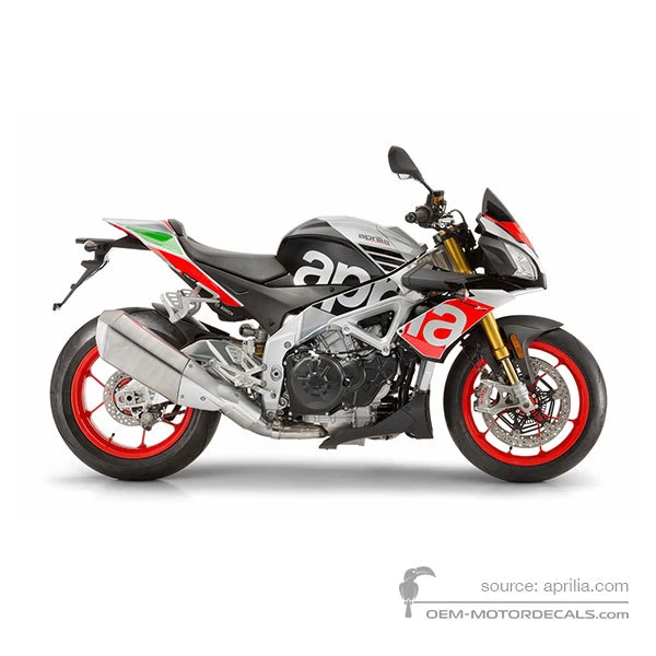 Aufkleber für Aprilia TUONO V4 1100 FACTORY 2017 - Grau • Aprilia OEM-Aufkleber