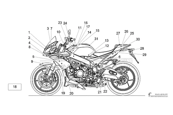 Aprilia TUONO V4 1100 FACTORY 2019 - Nero