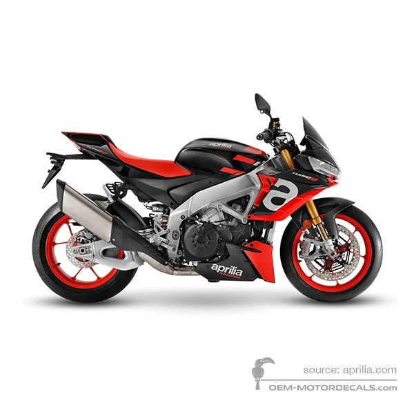 Naklejki do Aprilia TUONO V4 1100 FACTORY 2022 - Czarny • Aprilia Naklejki OEM
