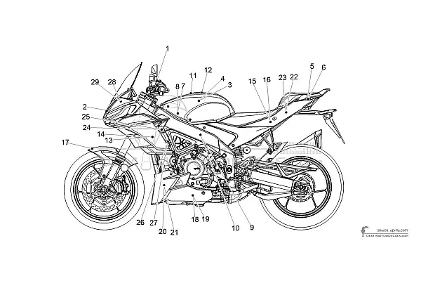 Aprilia TUONO V4 1100 FACTORY 2023 - Wit