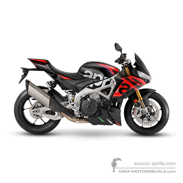 Aufkleber für Aprilia TUONO V4 1100 FACTORY 2024 - Schwarz • Aprilia OEM-Aufkleber