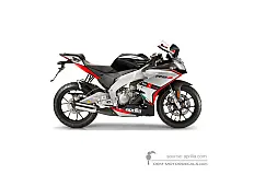 Stickers voor Aprilia RS4 50 2016 - Zwart • Aprilia OEM Stickers