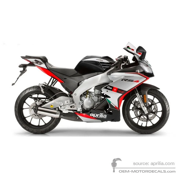 Pegatinas para Aprilia RS4 50 2016 - Negro • Aprilia Pegatinas OEM