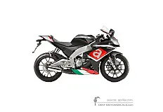 Decals for Aprilia RS4 50 2016 - Black • Aprilia OEM Decals