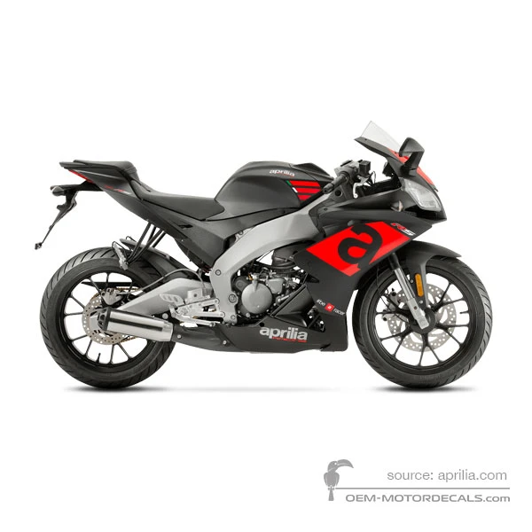 Naklejki do Aprilia RS4 50 2018 - Czarny • Aprilia Naklejki OEM