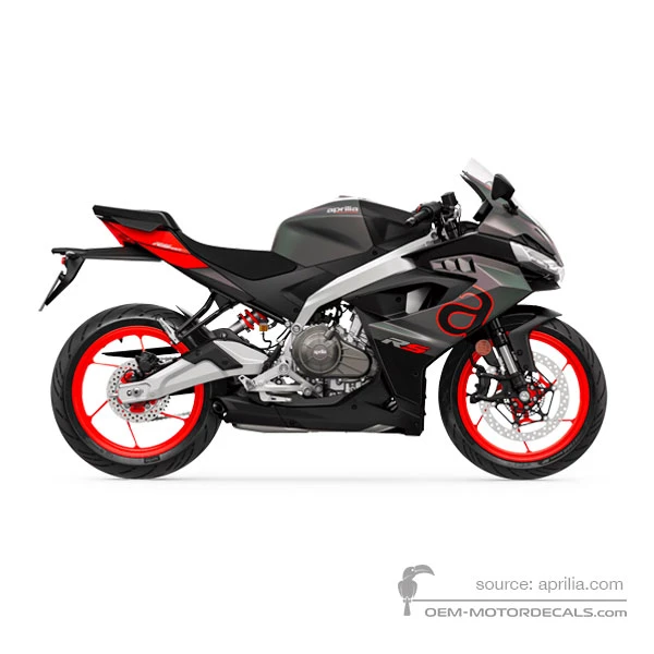 Stickers voor Aprilia RS457 2024 - Dark gray • Aprilia OEM Stickers