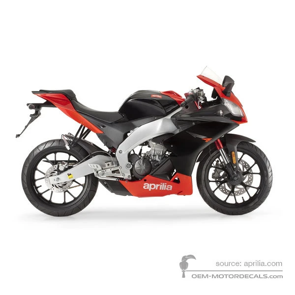 Naklejki do Aprilia RS4 125 2012 - Czarny • Aprilia Naklejki OEM