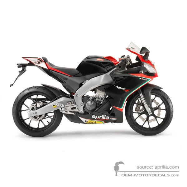 Pegatinas para Aprilia RS4 125 2013 - Negro • Aprilia Pegatinas OEM