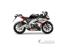 Aufkleber für Aprilia RS4 125 2015 - Schwarz • Aprilia OEM-Aufkleber