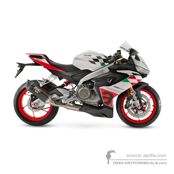 Aufkleber für Aprilia RS660 2023 Extrema - Weiss • Aprilia OEM-Aufkleber