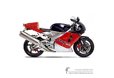 Autocollants pour Aprilia RSV1000 Mille 1999 - Rouge • Aprilia Autocollants OEM