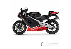 Stickers voor Aprilia RSV1000 Mille 2000 - Zwart • Aprilia OEM Stickers