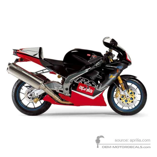 Aufkleber für Aprilia RSV1000 Mille R 2000 - Schwarz • Aprilia OEM-Aufkleber
