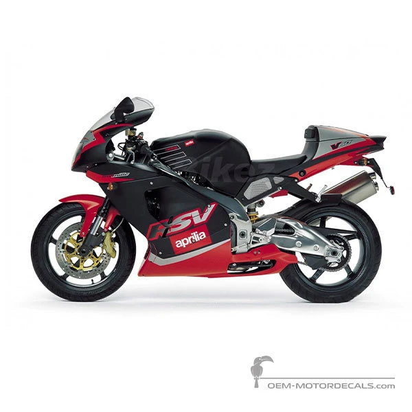 Autocollants pour Aprilia RSV1000 2001 - Noir • Aprilia Autocollants OEM