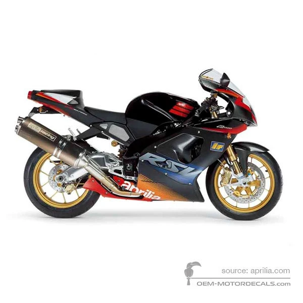 Naklejki do Aprilia RSV1000R 2003 - Czarny • Aprilia Naklejki OEM