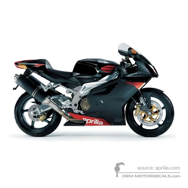 Adesivi per Aprilia RSV1000R 2004 - Nero • Aprilia Adesivi OEM