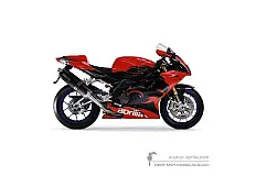 Stickers voor Aprilia RSV1000R Factory 2005 - Rood • Aprilia OEM Stickers