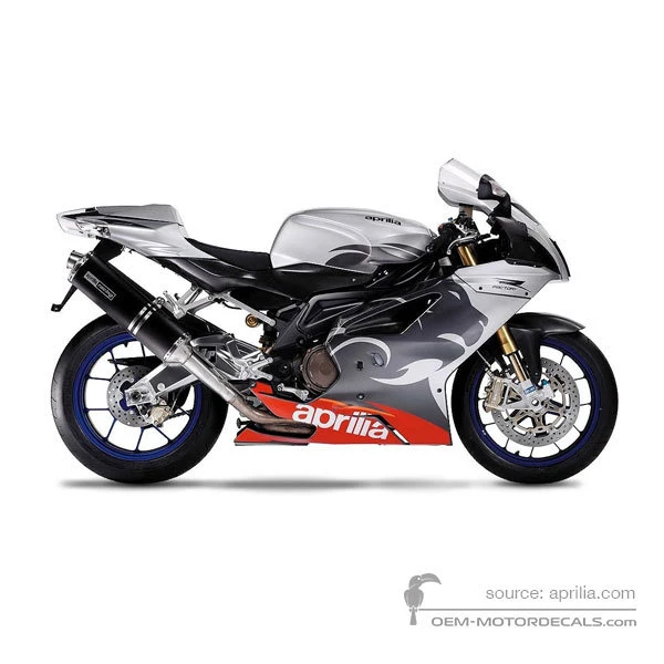 Decals for Aprilia RSV1000R Factory 2005 - Silver • Aprilia OEM Decals