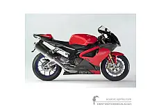 Stickers voor Aprilia RSV1000R Mille 2006 - Rood • Aprilia OEM Stickers