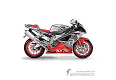 Adesivi per Aprilia RSV1000R Mille 2007 - Grigio • Aprilia Adesivi OEM