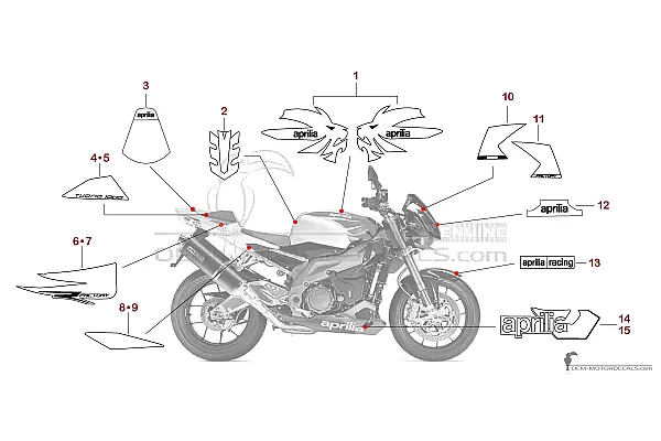 Aprilia RSV TUONO 1000 R FACTORY 2007 - Red