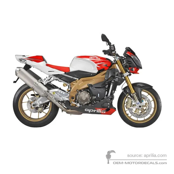 Aufkleber für Aprilia RSV TUONO 1000 R FACTORY 2008 - Rot • Aprilia OEM-Aufkleber