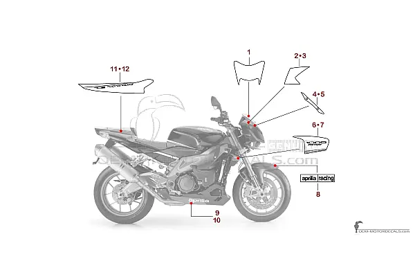 Aprilia RSV TUONO 1000 R FACTORY 2009 - Zwart