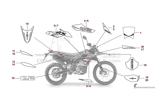 Aprilia RX125 2018 - Czerwony