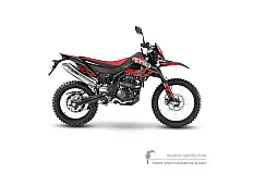 Stickers voor Aprilia RX125 2024 - Zwart Rood • Aprilia OEM Stickers