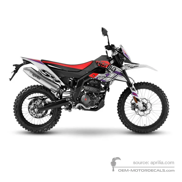 Decals for Aprilia RX125 2024 - White • Aprilia OEM Decals