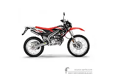 Stickers voor Aprilia RX50 2008 - Wit • Aprilia OEM Stickers