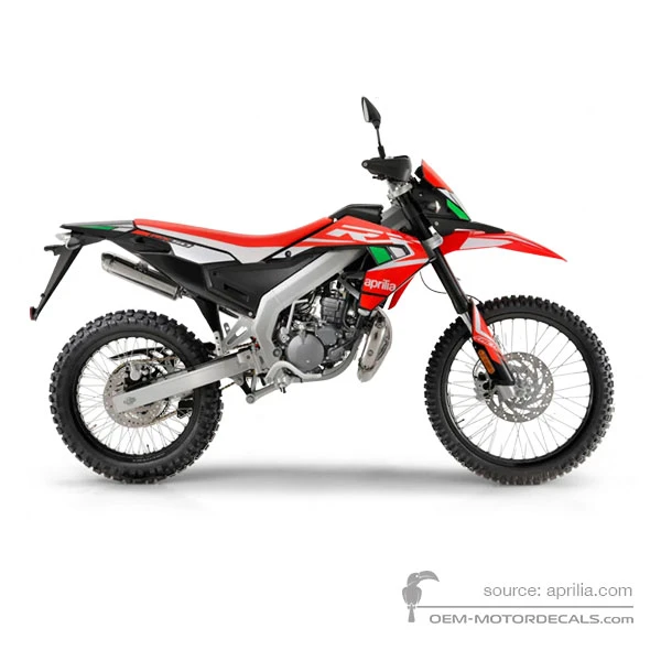 Aufkleber für Aprilia RX50 FACTORY 2020 - Rot • Aprilia OEM-Aufkleber