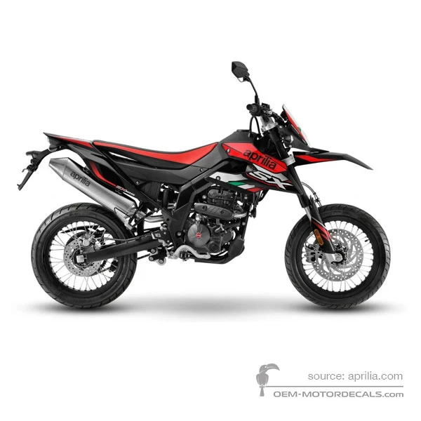 Naklejki do Aprilia SX125 2021 - Czerwony • Aprilia Naklejki OEM