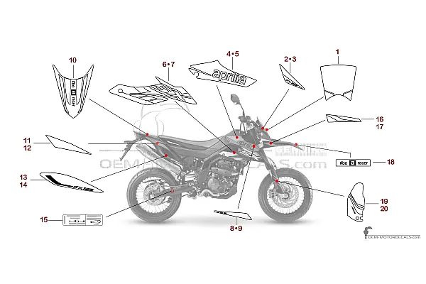 Aprilia SX125 2021 - Rot