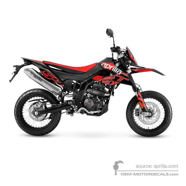Naklejki do Aprilia SX125 2024 - Czarny • Aprilia Naklejki OEM