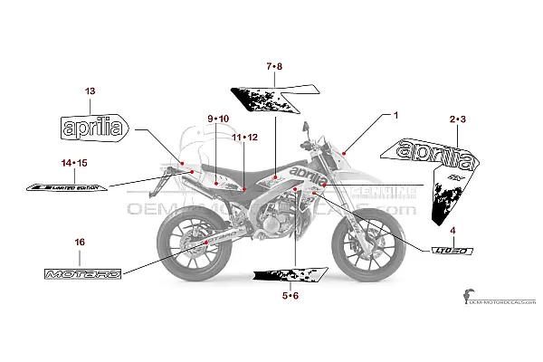 Aprilia SX50 2013 Limited Edition - Wit
