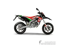 Autocollants pour Aprilia SX50 2017 Limited Edition - Noir Rouge • Aprilia Autocollants OEM