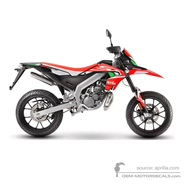 Decals for Aprilia SX50 FACTORY 2020 - Red • Aprilia OEM Decals