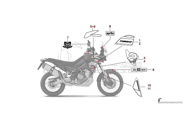 Aprilia TUAREG 660 2024 - Black Red