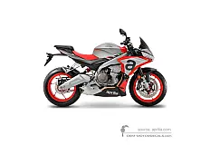 Autocollants pour Aprilia TUONO 660 2021 - Gris • Aprilia Autocollants OEM