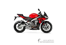 Naklejki do Aprilia TUONO 660 2023 - Czerwony • Aprilia Naklejki OEM