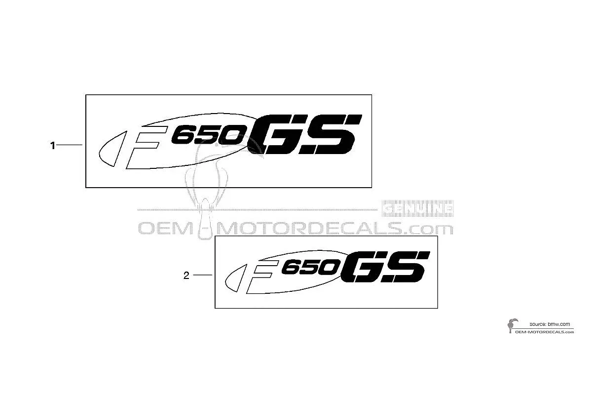 Decals for BMW F650GS 2007 - Azure • BMW OEM Decals