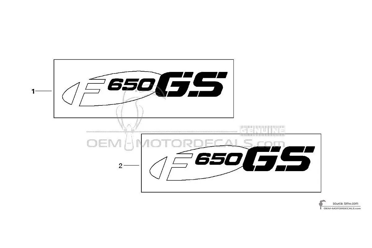 Decals for BMW F650GS 2010 - Orange • BMW OEM Decals