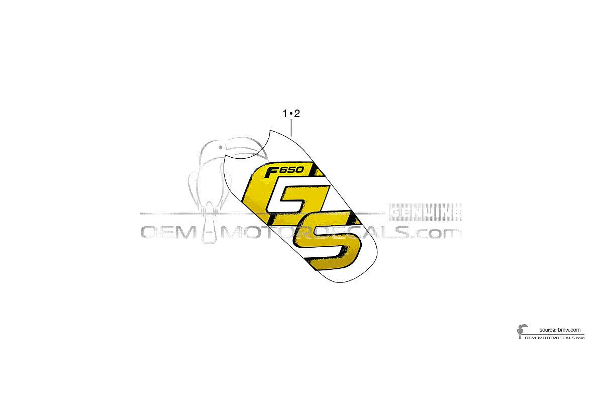 Stickers voor BMW F650GS 2011 - Geel • BMW OEM Stickers