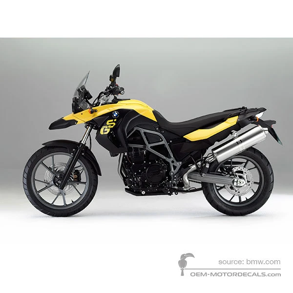 Naklejki do BMW F650GS 2012 - Żółty • BMW Naklejki OEM